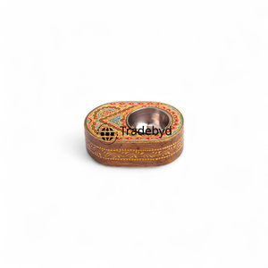Quemador Bakhoor de madera de lujo con intrincados patrones tallados para elegantes rituales de fragancia árabe y decoración del hogar de Tradebyd - Product Image 3