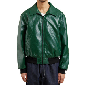 Blouson aviateur en cuir personnalisé OEM avec impression de logo, broderie, vêtements d'extérieur d'hiver pour hommes et femmes, approvisionnement d'usine - Product Image 1