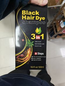 Crème colorante pour cheveux noire 3 en 1, permanente, naturelle, coloration instantanée des cheveux, sans ammoniaque, couverture facile des cheveux gris, couleur longue durée - Product Image 1