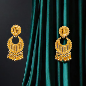 <b>Earrings</b> Set with Unique Designed 22CT Gold Plated Jhumka Style <b>Earrings</b> Jewelry for Women Wear By Exporters - Product Image 1