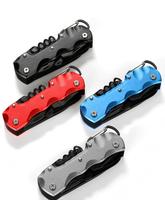 OEM 15 en 1, outil multifonction en acier inoxydable EDC, couteau de survie portable, ciseaux, ouvre-bouteille, mousqueton, multi-outil