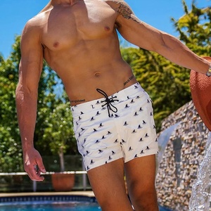 Maillot de bain personnalisé pour homme Short de plage d'été respirant à séchage rapide 100% Polyester motif solide Worest Fabric Summer Swim Wear - Product Image 5