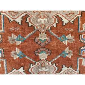 4x6.2 ft Vintage Rug, Rug, <b>Red</b> Polka dot Rug <b>Wool</b> - Product Image 5