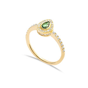 แหวนพลอย CZ ทรงสี่เหลี่ยมผืนผ้ามรกตเครื่องประดับเงินสเตอร์ลิงทำมือแบบตุรกีขายส่งเป็น925 - Product Image 6