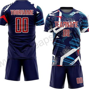 Uniformes de fútbol sublimados de poliéster 100%, uniformes de fútbol, diseños personalizados al por mayor - Product Image 1