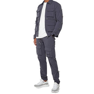 2025 vente en gros personnalisé hommes Sport Jogging costumes ajusté 2 pièces plaine Tech polaire football respirant hiver survêtement pour unisexe - Product Image 1