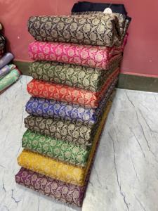 Traditional Indian Banarasi Silk Brocade Handwoven Jacquard Design 100% Silk Direct Wholesale From Varanasi India 100% silk - Product Image 4