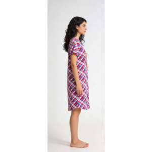 Woven Cotton Women's Nightshirt 100% <b>Soft</b> & Comfortable Elastic Waist Half Sleeve ODM Supply - Product Image 6