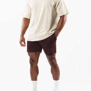 Shorts de jogging pour homme personnalisés, 100% coton, anti-froissement, respirants, taille élastique, shorts tissés d'été - Product Image 2
