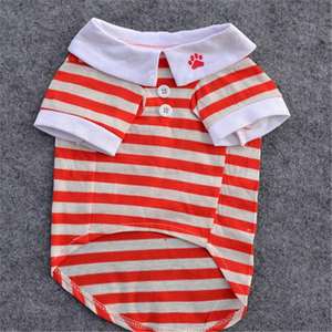 Camiseta de algodón personalizada para perros pequeños y medianos XL Rainbow Stripe Ropa para perros y accesorios de aseo - Product Image 5