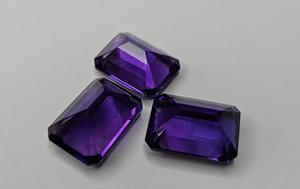 พลอยอะมีทิสต์สีม่วงธรรมชาติคุณภาพสูงจากโรงงานโดยตรง สำหรับงานประดิษฐ์เครื่องประดับ ขนาด 10x12 มม. รูปทรงแปดเหลี่ยม - Product Image 2