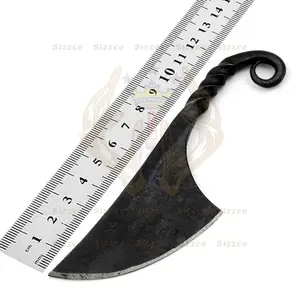 Hermoso cuchillo de ferrocarril de camping de caza hecho a mano personalizado
