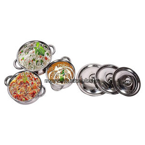 Premium <b>Stainless</b> <b>Steel</b> Handi Set with Copper Base Durable Indian Serving Bowls for Use Hotels Catering & Daily Use At Good Rate - Product Image 4