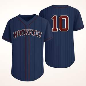 Maillot de baseball pour adultes, logo personnalisé, broderie, uniforme vintage élégant, impression par transfert de chaleur, évacuation rapide de l'humidité respirante - Product Image 3