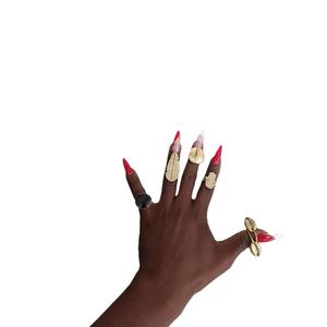 Anillos de dedo de latón de alto pulido para joyería de fiesta Anillos de dedo de latón chapados en oro para compromiso y moda - Product Image 4