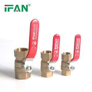 IFAN 고품질 배관 수도관 볼 밸브 1/4 2인치 단조 나사형 황동 볼 밸브 - Product Image 1