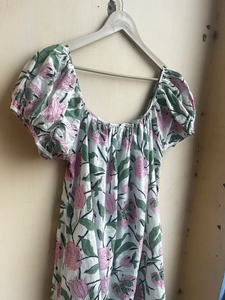 Mini robe décontractée pour femme avec manches courtes au-dessus du genou et robe de plage en coton 100% imprimé bloc ou robe Mini Tier - Product Image 2