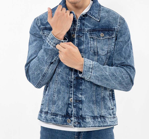 Vestes en jean décontractées pour hommes de haute qualité - Teinture unie, ajustables, écologiques et respirantes, 100% coton - Product Image 2