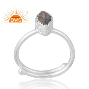 Anillo de piedras preciosas de labradorita Natural de Plata de Ley 925 más vendido, joyería personalizada para mujer, regalo para ella - Product Image 1