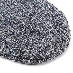 Ustom tricot à revers acrylique Slouchy Beanie Streetwear privé tissé étiquette Logo bonnets pêcheur crâne chapeaux casquette d'hiver - Product Image 6