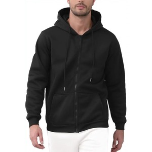 Automne nouveaux hommes sweat à capuche veste fermeture éclair couleur unie basique Simple Style mâle décontracté Streetwear haut tendance - Product Image 1