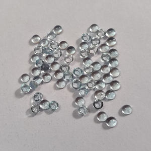 15 Uds Topacio azul cielo Natural 4mm cabujón redondo 2,6mm piedras preciosas gruesas 5,3 Cts lote Iroc ventas piedras preciosas sueltas de alta calidad - Product Image 1