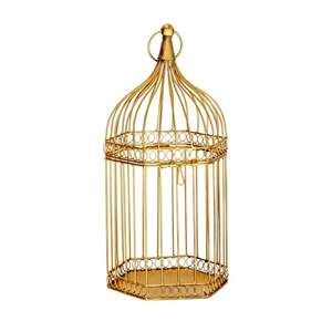 กรงสัตว์เลี้ยงลายนกดูคลาสสิกเคลือบทองสินค้าให้เป็นของขวัญสำหรับเทศกาลสินค้าคุณภาพสูงราคาโรงงานโดยตรงของตกแต่งบ้าน - Product Image 2