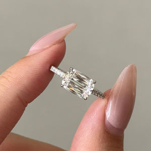 Anillo minimalista de mujer de diamante cultivado en laboratorio de 2,2 quilates de alta calidad 14K blanco amarillo oro rosa IGI certificado al por mayor más barato - Product Image 1