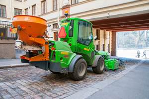 Épandeur centrifuge robuste Avant pour sable/sel avec moteur et roulement - Product Image 2