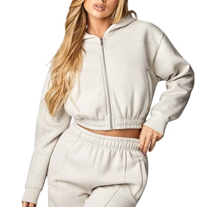 Pullover Oversized <b>Crop</b> Hoodies Wholesale Women's Street wear Customized Custom Style Brand New 2026 Hoodie Unisex Winter Hoodie - Product Image 2