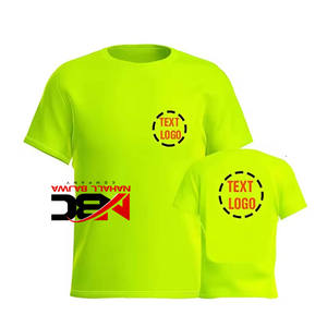 Camisetas DE SEGURIDAD reflectantes de alta visibilidad Logotipo personalizado Hi Vis Camiseta de trabajo de manga corta para hombres. - Product Image 2