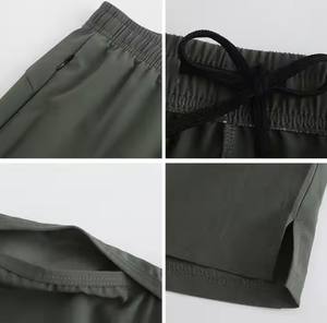 Bermudas de secado rápido personalizadas para hombre, cintura alta, bolsillos con cordón, tejido de punto transpirable, cintura elástica informal - Product Image 4