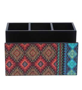 Porte-cuillères en bois imprimé réglable et durable à trois niveaux, surface résistante à la chaleur pour les cuisines ethniques modernes - Product Image 5