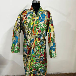 Manteau long matelassé imprimé multicolore pour femme, veste d'hiver enveloppante, fabricant - Product Image 1