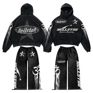 Pantalones Deportivos de Estilo Vintage para Hombre, con Bordado Desgastado, Estampado Lavado Ácido, Estilo Urbano, con Bolsillos Bordados - Product Image 1