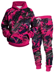 Ensembles de survêtement pour hommes, sweat à capuche et pantalon pour femmes, couleur unie, pull à capuche + pantalon, ensembles de vêtements de sport décontractés pour hommes - Product Image 2