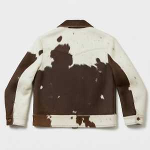 Nouvelle veste en cuir véritable et en toile de style respirant et tendance 2026, vente chaude, veste personnalisée avec logo pour hommes - Product Image 2