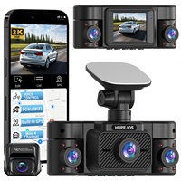 Caméra de tableau de bord 4K double avant et arrière avec GPS intégré, Wi-Fi, conception compacte 4 canaux, prend en charge l'enregistrement en boucle, radar et moniteur de stationnement