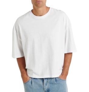 Camisetas personalizadas de 230 g/m², tallas grandes, hombros caídos, corte holgado, estilo urbano, corte cuadrado, camisetas para hombre. - Product Image 1