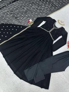 Designer พิมพ์เรยอน kurta ชุด Kurti พร้อมชุด Dupatta สําหรับทุกโอกาสงานแต่งงานสวมชุดอินเดียสําหรับผู้หญิงทําด้วยมือ - Product Image 2