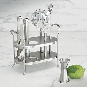 Premium Wooden <b>Bar</b> <b>Tool</b> Set with Stainless Steel Accessories Elegant Stand Durable Craftsmanship Home <b>Bar</b> Essential - Product Image 6