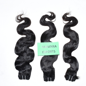 Extensiones de Cabello Humano Virgen Sin Procesar, Ondulado, Lacio, con Doble Trama, Cabello Indio Natural de Templo - Product Image 3