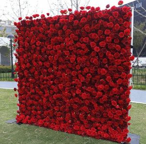 Telón de Fondo de Rosas Artificiales en 3D, Personalizado, con Peonías Rosadas, Cortina Enrollable, Pared de Flores para Decoración de Bodas - Product Image 6