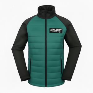 Veste à bulles décontractée pour homme, légère, respirante et durable, en polyester, fermeture éclair intégrale, pour la randonnée et les voyages. - Product Image 1