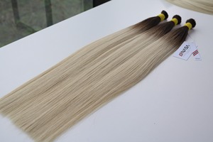 Hot Selling Virgin <b>Hair</b> Extensions - Bulk <b>Hair</b> Ombre <b>Color</b> <b>Hair</b> Extension - Product Image 4