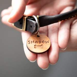 Natural Wood Custom Pet <b>Tag</b> - Engravable <b>ID</b> for Safe and Stylish Collars VIET FARGIMEX - Product Image 2