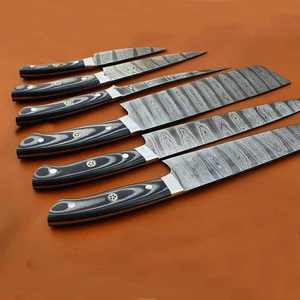 Juego de cuchillos de chef con mango de madera, 5 uds., accesorio de acero de Damasco, cuchillo de chef, juego de cuchillos de cocina profesional - Product Image 4