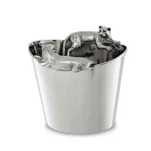 Cubo de hielo de aluminio fundido de Metal de diseño vintage aislado para una retención más larga para fiestas Accesorio de bebida de cubo de hielo Premium - Product Image 4