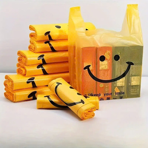 ถุงช้อปปิ้งเสื้อยืดพิมพ์ลายแบบกำหนดเองรับน้ำหนักได้ดีและมีความยืดหยุ่นสูงทำจากวัสดุรีไซเคิล - Product Image 1