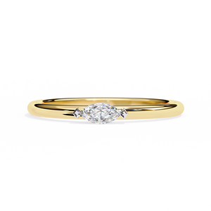 Giigi แหวนเพชรโซลิแทร์สำหรับผู้หญิง10K 14K 18K โกลด์เรเดียนท์วงรี VVS Lab สร้างแหวนหมั้น - Product Image 4